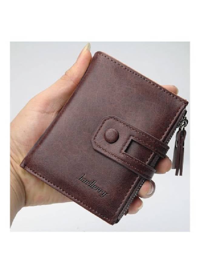 baellerry RFID Leather Small Zipper Around Wallet Brown - Image 2